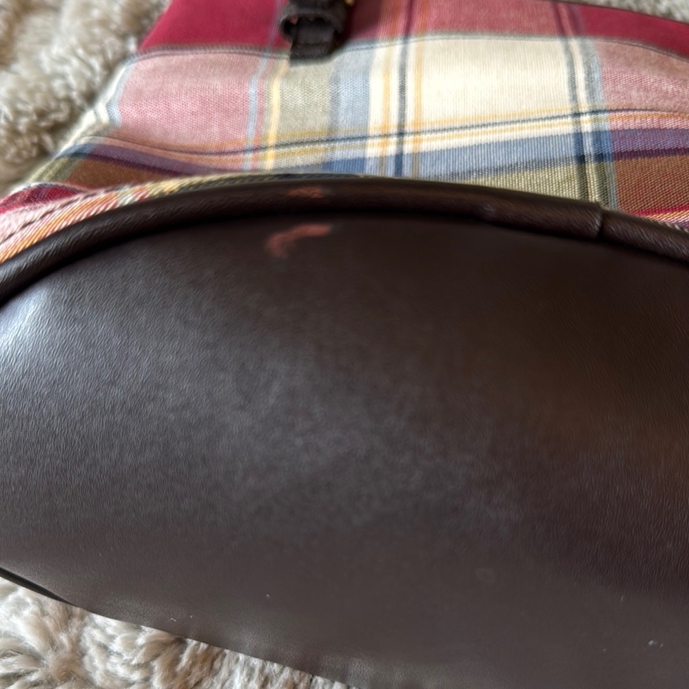 Longaberger Red and Cream Tartan Mini Tote BLACK FRIDAY SALE - Picture 6 of 8